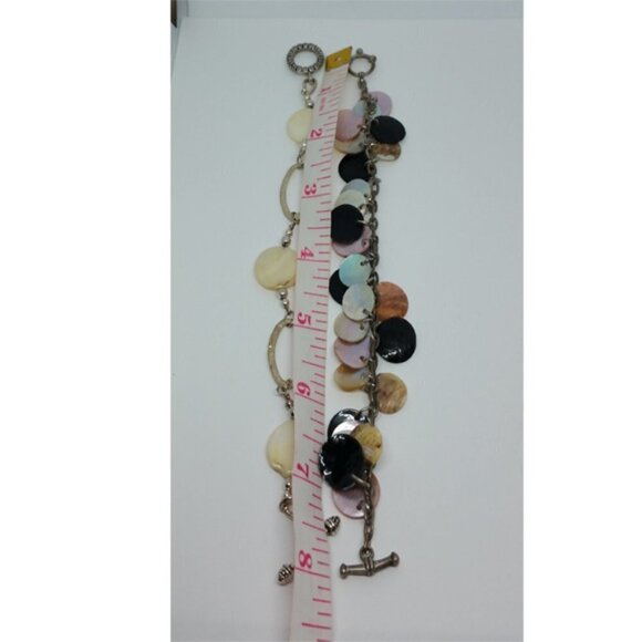 CURATED bundle lot 2 mop and shell chain bracelets beach boho ocean sea theme - Picture 3 of 3